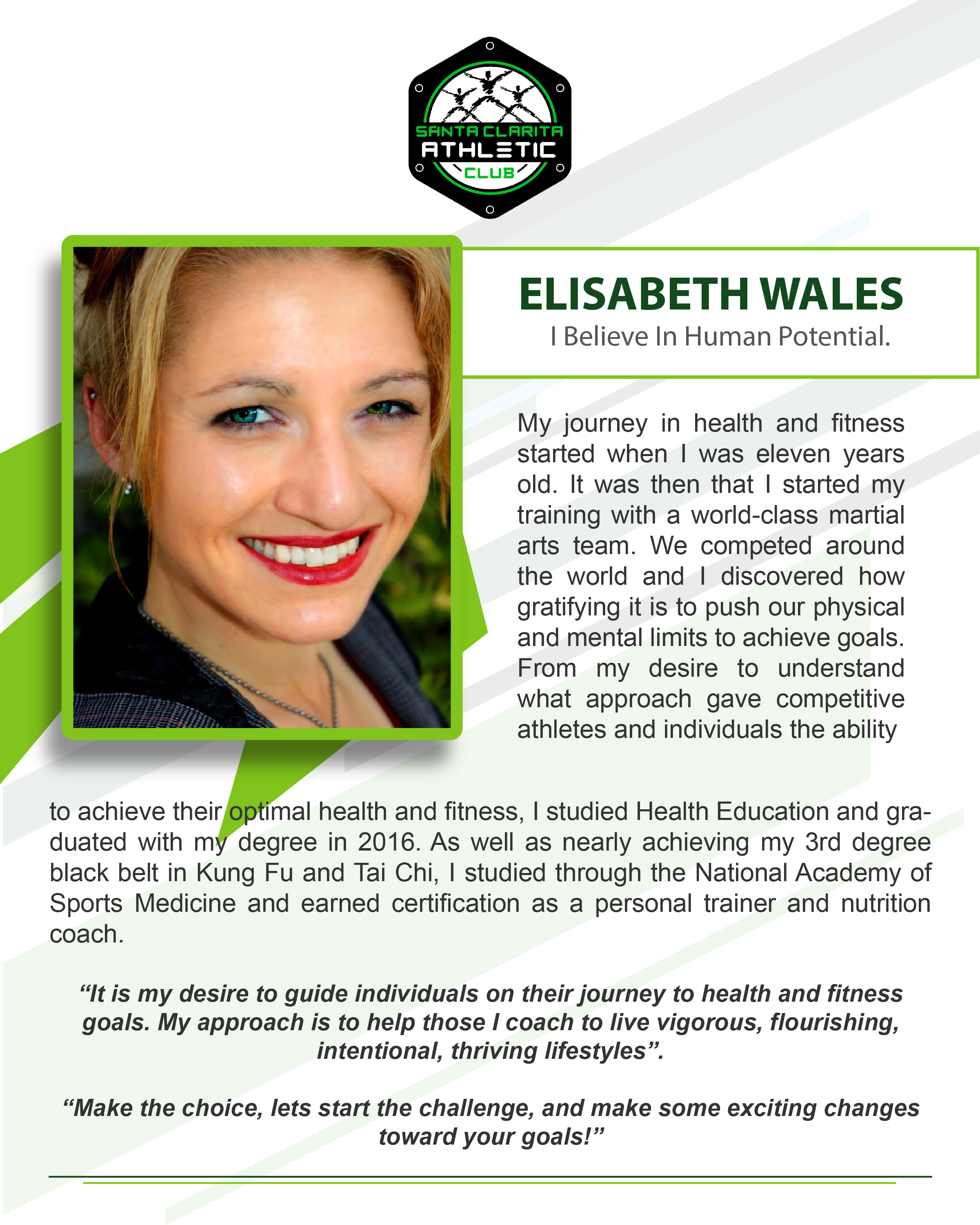 Elisabeth Wales - Certified Personal Trainer